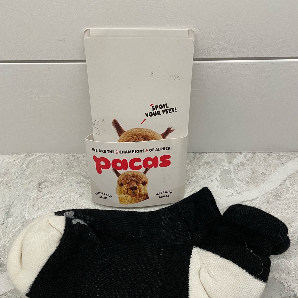 Pacas Black and White Alpaca Socks - Women’s low cut socks for Shoe size 5-8